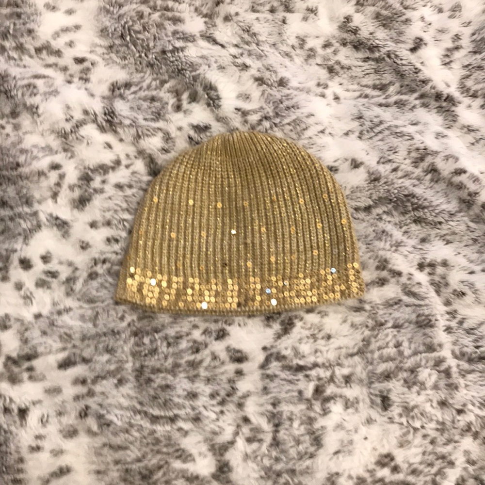 Gold sequins beanie